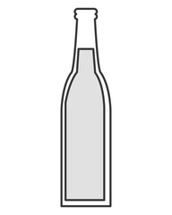 flat design glas bottle icon vector illustration