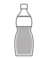 flat design plastic bottle beverage icon vector illustration