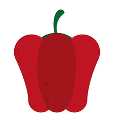 flat design whole bell pepper icon vector illustration