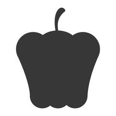 flat design whole bell pepper icon vector illustration