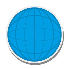 flat design earth globe diagram icon vector illustration
