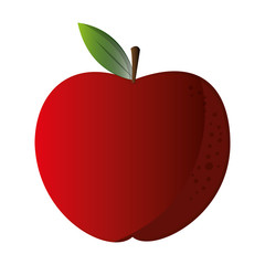 flat design whole apple icon vector illustration