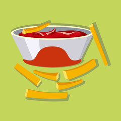 Ketchup and french fries