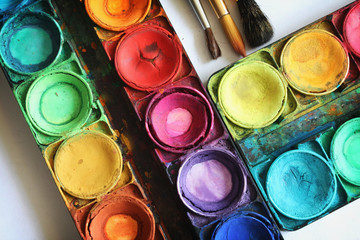 Set of color paints