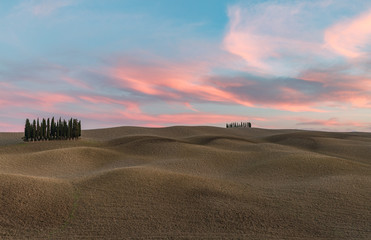 Fototapeta premium Tuscany landscape. cypresses and hills