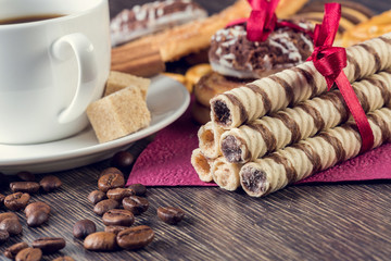 Biscuits on table