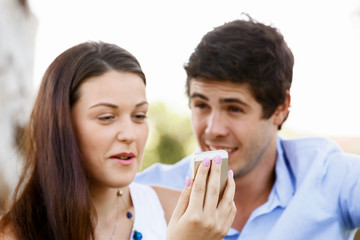 Young couple in the park