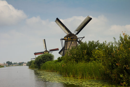 windmills on the water