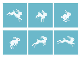Fototapeta premium Uruchomiony duszek animacji królika