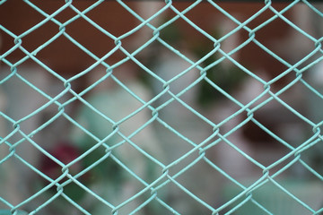 mesh fence around the factory