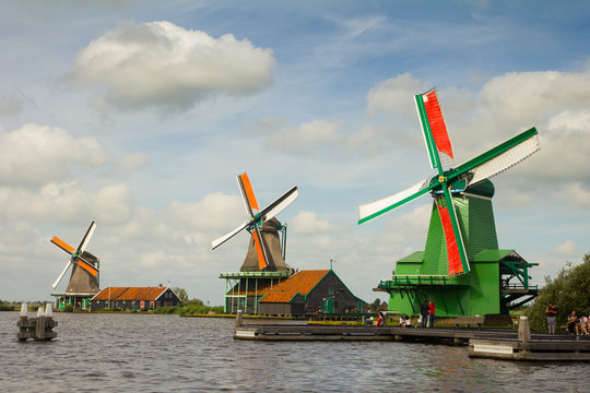 windmills on the water