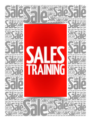 Sales Training words cloud, business concept background