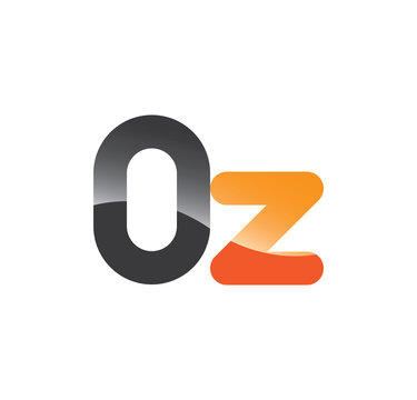0z initial grey and orange with shine