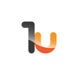 1u initial grey and orange with shine