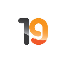 19 initial grey and orange with shine