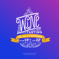 Vintage vector ornament wine labels