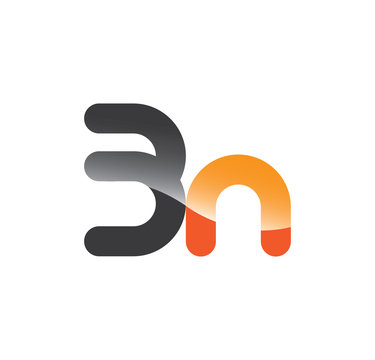 3n initial grey and orange with shine