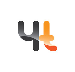 4t initial grey and orange with shine