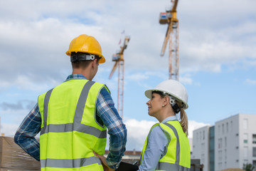 staff on construction site