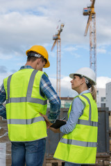 staff on construction site