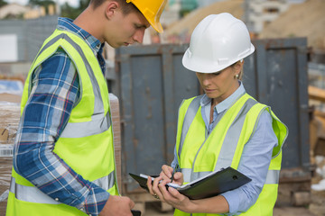 staff on construction site