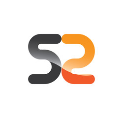 52 initial grey and orange with shine