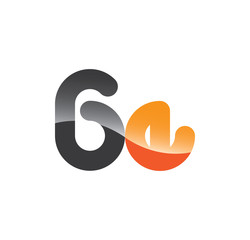 6e initial grey and orange with shine