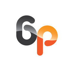 6p initial grey and orange with shine