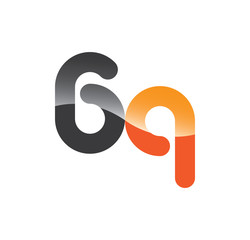 6q initial grey and orange with shine