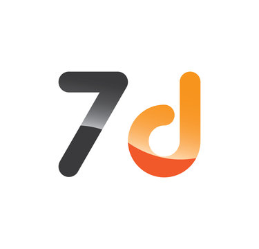 7d initial grey and orange with shine