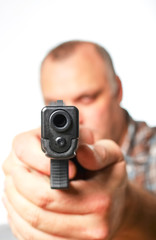 Man Holding a Gun