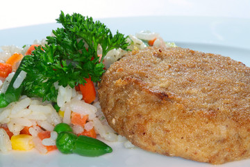 cutlet with vegetables