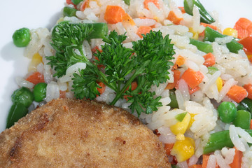 cutlet with vegetables