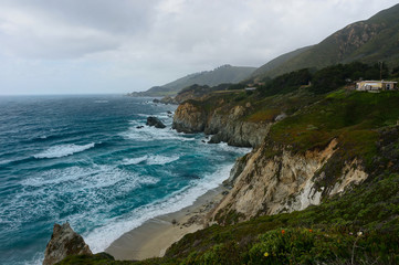 Fototapeta na wymiar Pacific Ocean coast, California, USA