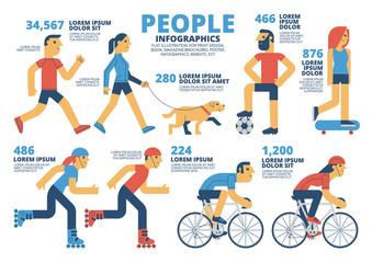 Obraz na płótnie Canvas People Infographics