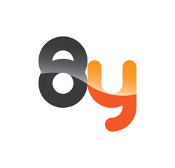 8y initial grey and orange with shine