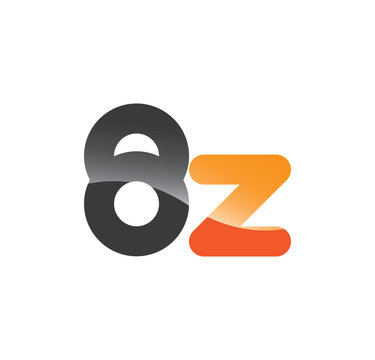 8z initial grey and orange with shine