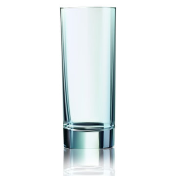 Empty glass isolated on white background, vector