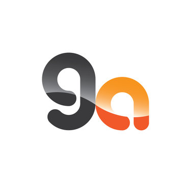 9a initial grey and orange with shine