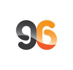 96 initial grey and orange with shine