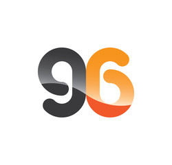 96 initial grey and orange with shine