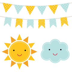 Sun and cloud cartoons