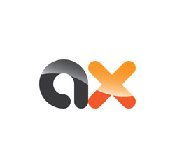 ax initial grey and orange with shine
