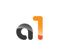 a1 initial grey and orange with shine