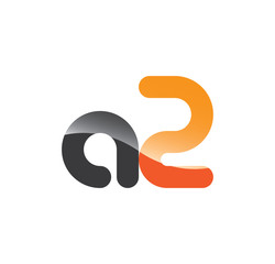 a2 initial grey and orange with shine