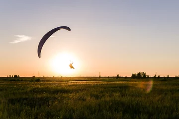 Fotobehang Luchtsport Paraglider