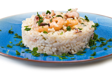 delicious rice with seafood