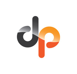 dp initial grey and orange with shine