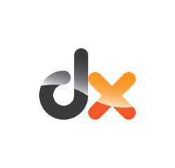dx initial grey and orange with shine