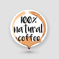 coffee ring sticker